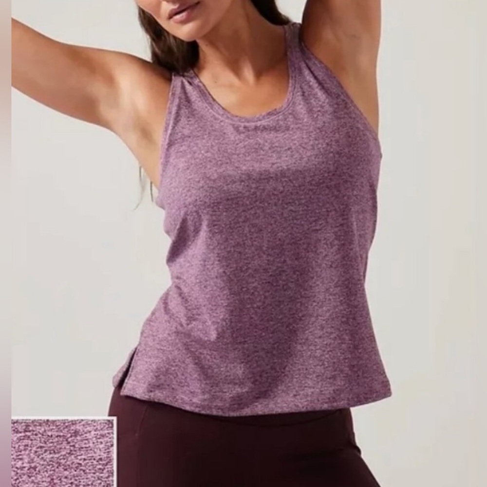 New! Athleta Uptempo II Tank Pinot Plum Heather Womens Size 3X Activewear Yoga